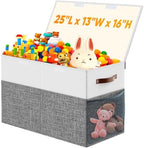 Large Toy Storage Box with Lid & Dividers, Kids Toy Chest by Rocamdo