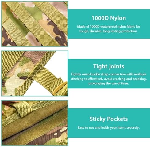 2 PCS Car Seat Back Organizer, Tactical MOLLE Sag Proof Vehicle Panel Backseat - Image 4
