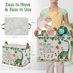 Dinosaur Nursery Decor Baby Gift Basket - Image 3