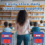 4 Pack Chair Pockets for Classrooms, 17.2"x19" Seat Sacks for Classroom Chairs - Image 7