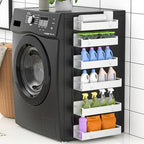 HuggieGems 6 Pack White Magnetic Spice Rack Organizer - Image 6