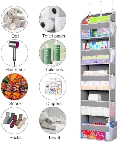 TAHAVICE 2 Pack Over the Door Storage Organizer, 5 Large & 10 Mesh Pockets - Image 3