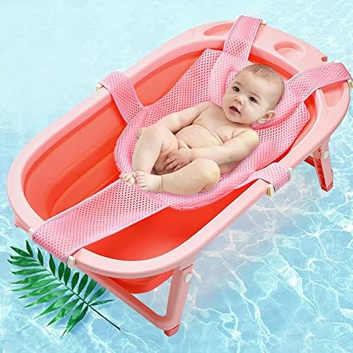 Baby Bath Seat Support Net Newborn Bath Cushion Pad Anti-Slip Infant Bathtub - Image 2