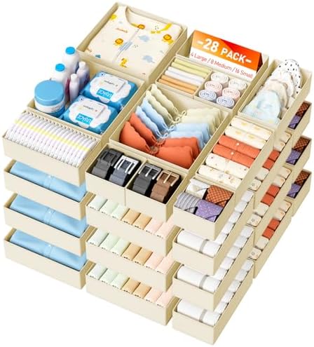 DIMJ Drawer Organizer Clothes 28 Pack by DiMJ