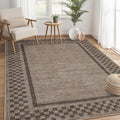 GarveeHome Machine Washable 5x7 Area Rugs Modern Bordered Living Room Rug by GarveeHome