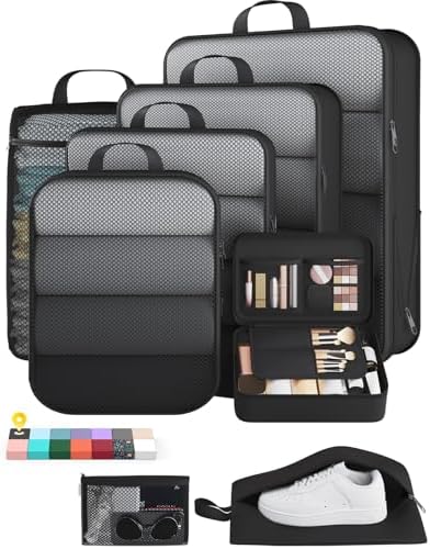 Veken 8 Set Compression Packing Cubes by Veken