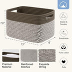 4 Pack Storage Baskets for Organizing, Woven Baskets for Shelves - Image 2