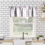 Cute Pink Bow Valance, Watercolor Aesthetic Pink Strawberries Cherries Pastel - Image 4