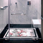 Shower Mat Non Slip 26.8 x 15.1 Inches, Mountain Temple Plum Blossom Bathtub - Image 6