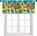Boys Dinosaur Valance Curtains, Cartoon Dino Window Treatments by Unknown