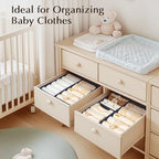 DIMJ Drawer Organizers Clothes, Fabric Closet Organizers and Storage, Shallow - Image 5