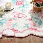 Drydiet Rug Boho Area Rugs 4'x6' Cute Sweet Scalloped Throw Rugs Aesthetic Soft - Image 6