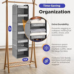 Hanging Closet Organizer 6-Shelf Kids Clothing - Image 2