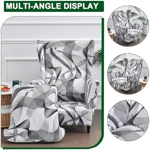 CRFATOP Wingback Chair Covers Wing Armchair Slipcovers - Image 3