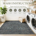 JOLLYVOGUE 6x9 Area Rugs for Living Room, Washable Rug, Forest Green - Image 7