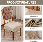Genina Waterproof Chair Covers for Dining Room - Image 3