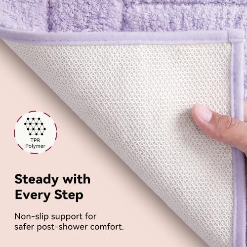 GRANNY SAYS Lavender Bathroom Rug 16" x 24", Non-Slip Microfiber Bath Mat - Image 4
