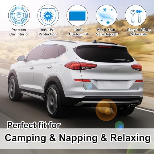 TINGLU Window Shades for Hyundai Tucson 2016-2021 Accessories Car Side Full - Image 6