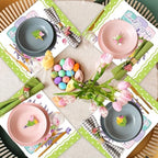 Spring Placemats Set of 6 Tulip Vase Plastic Table Mat 17×13×0.04in - Image 5