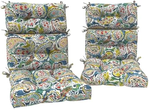 DYTXIII Outdoor High Back Chair Cushions Set of 2, Water Repellent Tufted by DYTXIII