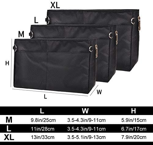 Vercord Expandable Nylon Handbag Purse Organizer Insert Liner Shaper Bag In Bag - Image 2