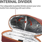 Tirrinia 2 Bottle Insulated Wine Tote Carrier Bag - Image 3