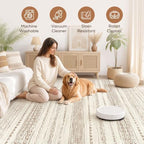 Nakagishi Boho 6x8 Area Rug Living Room Rugs Machine Washable Brown - Image 3