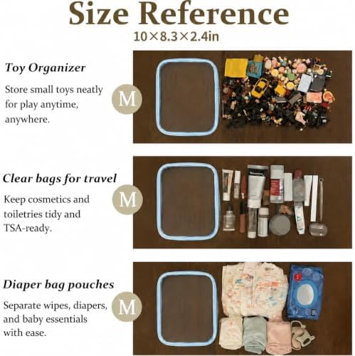 4 pcs Clear Zipper Pouches, Hard Shell Zipper Case, Toiletry Bag - Image 5