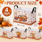 4 Pcs Fall Storage Basket for Gifts Empty Large Fall Pumpkin Storage Bins - Image 2