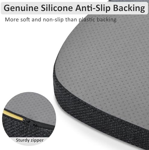 Shinnwa Kitchen Chair Cushions Set of 2, High-Resilience Foam Windsor Seat Pads - Image 4