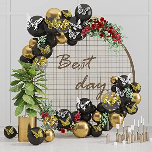 SAOROPEB 3D Butterfly Wall Decor 48 Pcs 4 Styles 3 Sizes, Butterfly Birthday - Image 2