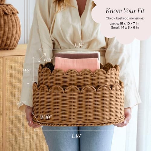 BEBE BASK Premium Scalloped Basket Set of 2 - Image 4