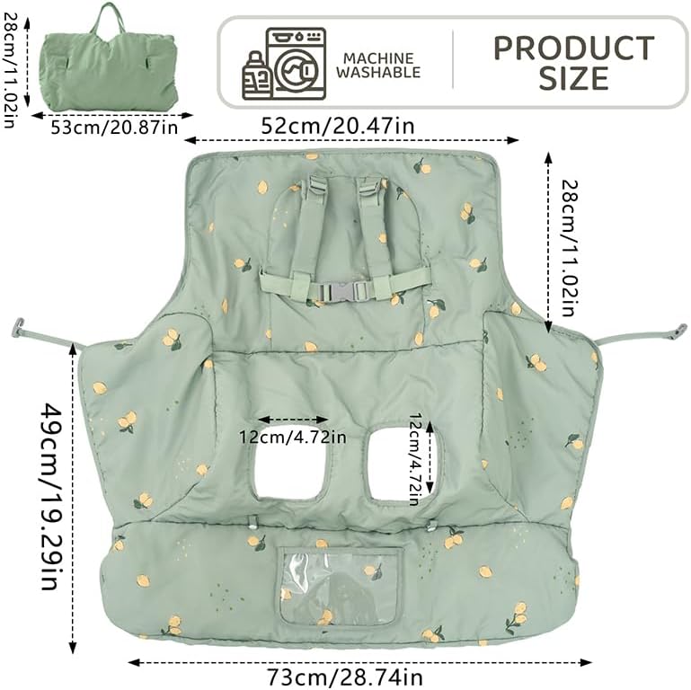 Shopping Cart Cover for Baby 2 in 1 High Chair Covers for Restaurant - Image 2