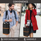 opux Insulated Wine Cooler Bag, Leakproof 4 Bottle Wine Tote Carrier - Image 6