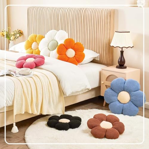 Kcvvcr Flower Throw Pillow, Soft Peach Pink 19.6" Shaped Floor Pillow - Image 6