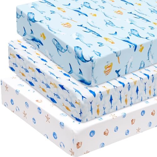 david's kids 3 Pack Fitted Crib Sheets, Ultra Soft Breathable Comfortable Baby by davidskids