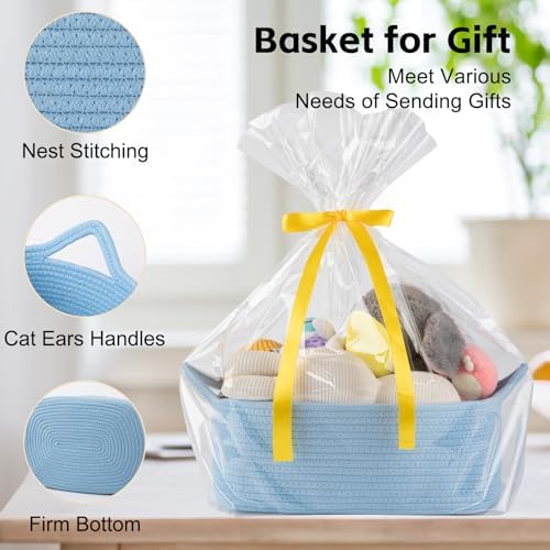 OIAHOMY Woven Basket, Gift Basket Empty - Image 3