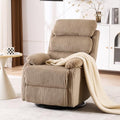 Velvet Upholstered Glider Recliner Chair – 360° Swivel Rocker Chair by Unknown