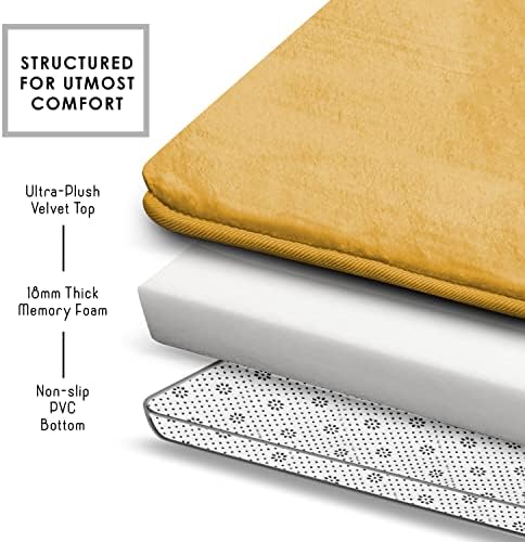 Clara Clark Bathroom Rugs, Velvet Memory Foam Bath Mat, Machine Washable Bath - Image 6