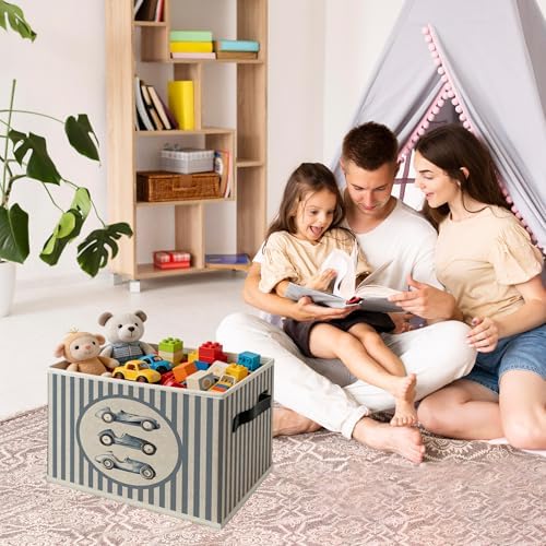 Race Car Boy Nursery Foldable Storage Bins Box - Image 3