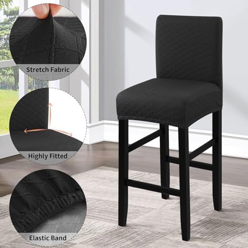 Fuloon Waterproof Barstool Covers Chair Slipcovers, 2 Pack - Image 4