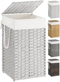 SONGMICS Laundry Hamper with Lid, 17.2 Gallon Synthetic Rattan Clothes Laundry by Unknown