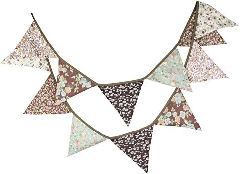 LOVENJOY Brown Floral Collection 100% Cotton Banner by LOVENJOY