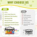 8 Pack Large Clear Toy Storage Bags - Image 2