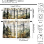 Forest Valance Curtain for Kitchen, Window Treatment Watercolor Mountain Forest - Image 5