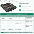 8Pcs Patio Cushion Covers Stretch Outdoor Furniture Protector Slipcovers - Image 3