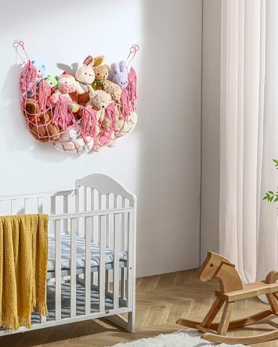 Boho Stuffed Animal Hammock, Falt Wall or Corner Hanging - Image 7