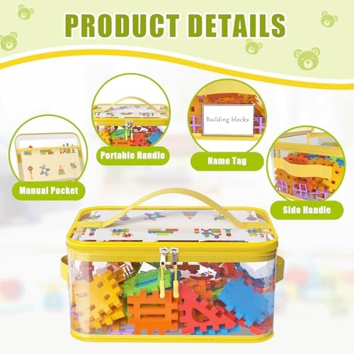8 Pcs Large Clear Toy Storage Bags - Image 3