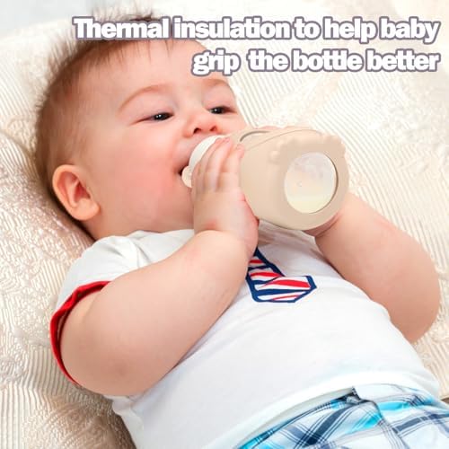 BUSOHA 3 Pack Silicone Sleeves for MAM 9oz Baby Bottles - Image 5