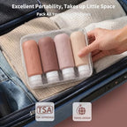 Gemice Travel Bottles for Toiletries, Tsa Approved Travel 6oz Size Containers - Image 4